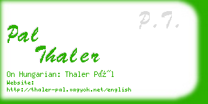 pal thaler business card
